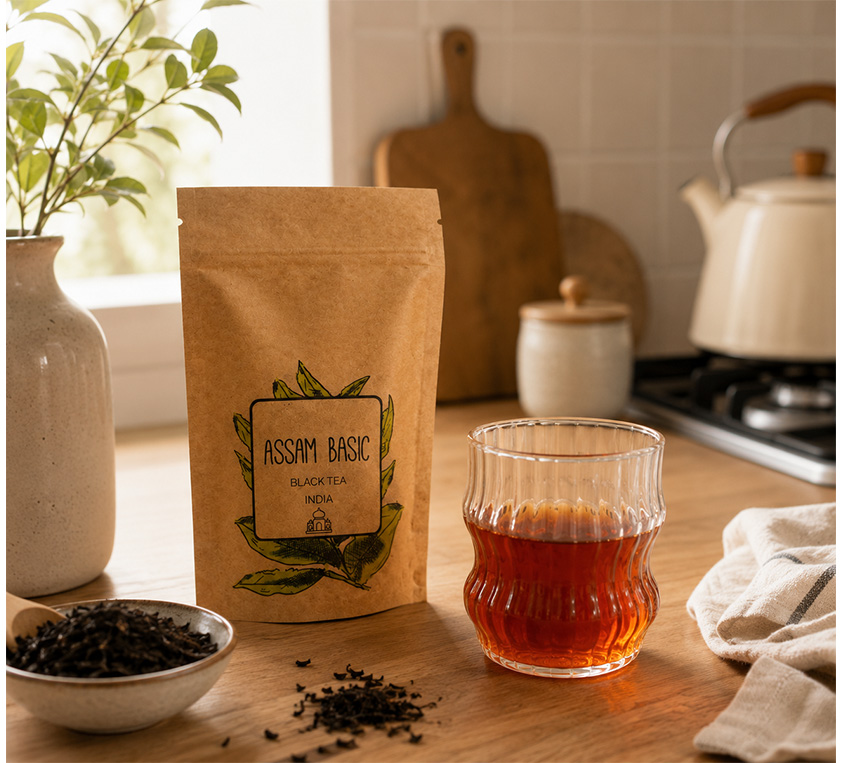 Assam Basic Leo Tea w opakowaniu doypack